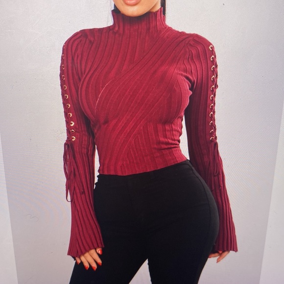 new fashion nova fitted mock neck sweater - Picture 2 of 3